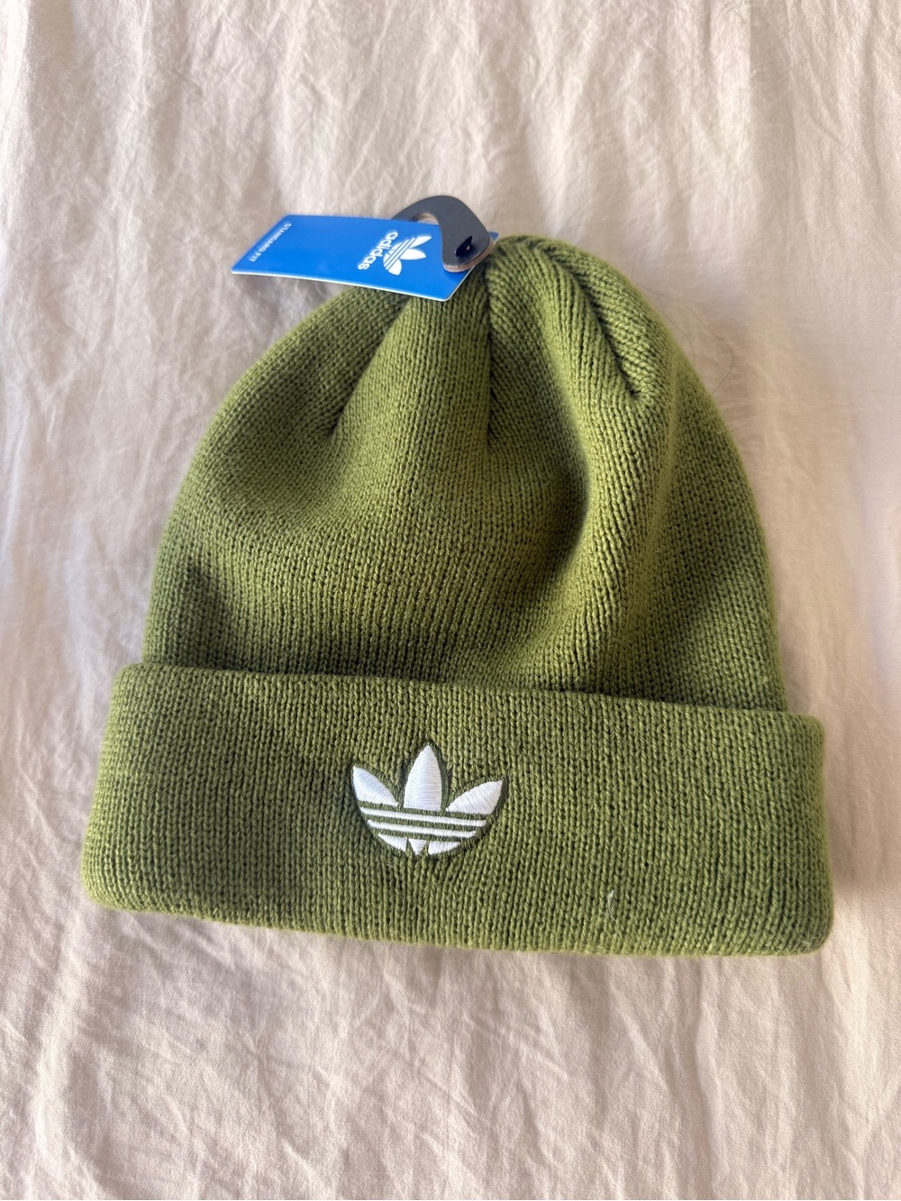adidas unisex Olive Green Trefoil Beanie